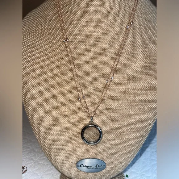 Origami Owl Rose Gold 52” Crystal Station Chain - Picture 6 of 7